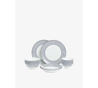 Wedgwood Wedgwood Gio Pinstripe 12-Piece Bone-China Dinnerware Set