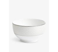 Wedgwood Wedgwood Gio Platinum Metallic Geometric-Pattern Bone-China Bowl 11cm