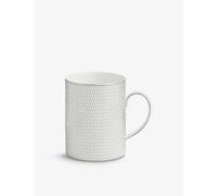 Wedgwood Wedgwood Gio Platinum Metallic Geometric-Pattern Bone China Mug 10cm