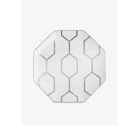 Wedgwood Wedgwood Gio Platinum Octagonal Geometric-Pattern Bone-China Plate 23cm