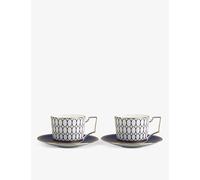 Wedgwood Wedgwood Renaissance Gold Fine Bone China Cups and Saucers Set Of Two