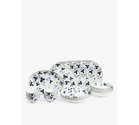 Wedgwood Wedgwood Wild Strawberry Inky Blue 15-Piece Bone-China Dinnerware Set