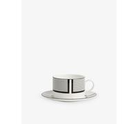 Wedgwood Wedgwood x Vera Wang Luxe Graphite Bone-China Teacup and Saucer 235ml