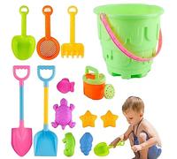 Wedhapy 13Pcs Beach Toys for Kids Sand Toys Includes Beach Bucket, Sand Mold, Shovel, Rake, Sifter Shovels, Castle - Bucket and Shovel