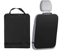 Wedhapy 2PCS Car Seat Back Protector, 18x24 Inch Waterproof Kick Mats Back Seat Protector, Easy to Install Protective Mat with Elastic Strap for Vehicles to Protect from Dirt, Mud & Scratches