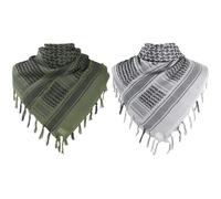 Wedhapy 2PCS Keffiyeh Scarf, 43x43 Inch Breathable Cotton Desert Scarf, Thickened Arab Style Neck Head Scarves Wrap