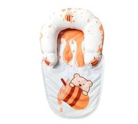 Wedhapy Baby Tummy Time Pillow & Seated Support, Soft Cute Tummy Time Play Mat Developmental Playmat for 0-6 Months Toddler Orange