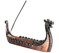 Wedhapy Backflow Incense Burner Dragon Incense Burner, Traditional Chinese Dragon Boat Insence-Stick Holder, Retro Carved Resin Censer Ornaments for Living Room, Office