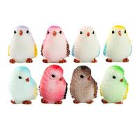 Wedhapy Bird Figurines Miniature Birds 8PCS Realistic Mini Birds for Crafts Resin Tiny Birds Fairy Animal Figurines for Garden Micro Landscape Dollhouse Decorations