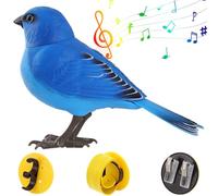 Wedhapy bird toys for kids Electric Singing and Chirping Bird Toy Interactive Toy Birds Motion and Sound Activated Toy Bird Battery Operated Robot Bird,Blue Tit