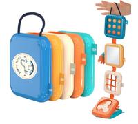 Wedhapy Busy Board for 1 Year Old Safe Portable Intelligence Sensory Travel Activities Busy Board Cube Toys Montessori Gifts for Boy Girl