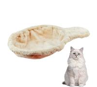 Wedhapy Cat Hammock, 17in Dia. Spoon-shape, Large Cat Tree Hammock, Soft Scratch-proof, Washable, Easy to Install, Beige