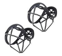 Wedhapy Crampons Ice Cleats Traction Grips Anti-Slip Hiking Boots Shoes Ice Spikes for Snow Walker 1Pair ice cleats traction