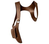 Wedhapy Double Shoulder Armpit Bag, Portable PU Leather Adjustable Hidden Underarm Sling for Steampunk Parties Shopping Outdoor