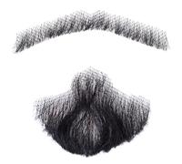 Wedhapy Fake Facial Hair Fake Beard Human Hair Realistic Beard Mustache Invisible Facial Costume Lace for Men Dressing Halloween Style 3
