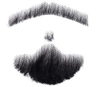 Wedhapy Fake Facial Hair Fake Beard Human Hair Realistic Beard Mustache Invisible Facial Costume Lace for Men Dressing Halloween Style 4