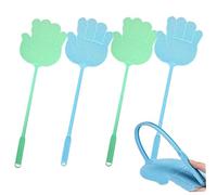 Wedhapy Fly Swatter for Indoors, Plastic Flyswatters Multi-pack, Long Hand Flyswatters, Outdoor Fly Swatter for Home, Long Handle Bug Swatter,4 PCS Hand Shaped
