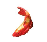 Wedhapy Garden Koi, Resin Garden Statue Decoration, Painted Koi Figurine, Realistic Asian Landscape Fish Tank Decor Sculpture for Outdoor Lawn Pond