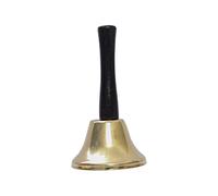 Wedhapy Hand Bell Santa Claus Hand Bell Comfortable Handle Christmas Ringing for Christmas Decoration Gold Santa Claus