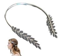 Wedhapy Leaf Crown for Women Fashion Luxury Metal Back-worn Leaf Fairy Crown Decorative Tiara for Wedding Cosplay Costume Party