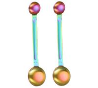 Wedhapy Measuring Spoons 2Pcs Double Heads Coffee Measuring Spoon, 5ml & 15ml Tablespoon Measuring Spoon Stainless Steel Long Handle Measuring Spoons for Precis Baking Measurements Measuring Spoons