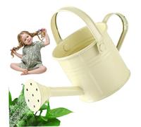 Wedhapy Metal Watering Can for Toddlers - 2.8x4.7 Indoor/Garden with Handle, Rustproof Portable Design, Beige