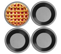Wedhapy Mini Pie Pans, 4PCS Non-Stick Mini Pie Tins, 4.3x1.2 Pot Pie Baking Dishes, Carbon Steel Round Pizza Pan for Oven Cakes, Quiches, Tarts, Desserts Mini Pie Pans Mini Pie Tins Small Pie