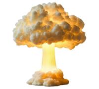 Wedhapy Mushroom Cloud Lamp, 4.7 Inch Simulation Details Plastic Explosion Lamp, Creative Rechargeable Home Decor for Bedroom, Living Room, Office, School