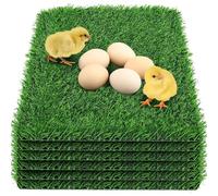 Wedhapy Nesting Box Pads 6Pcs Chicken Nesting Pads with Artificial Grass 12x12 Chicken Laying Washable Reusable Dense Soft PE Pad for Coop Small Pet