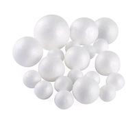 Wedhapy Polystyrene Balls Styrofoam Balls Cake Balls Polystyrene White Balls Foam Craft Decor Round Christmas DIY Art Easter Party Household 5 Sizes 20pcs