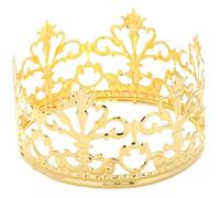 Wedhapy Princess Cake Topper Mini Gold Crown Cake Topper Princess Prince Crystal Headpiece Elegant Delicate Gold Crown Ornament Party Decoration for Birthday Shower