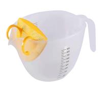 Wedhapy Rice Strainer, 1000ml Large Measuring Cup,Measuring Jug Measuring Cups for Baking Clear Scale Rice Washing Bowl with Handle, Washable Rice Washer for Cleaning Fruits, Vegetables, and Beans
