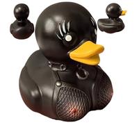 Wedhapy Rubber Ducks,Mini Ducks 4x2x3 Unique Black Dancing Duck, Mini Plastic Halloween Ducks, Collectible Baby Bath Toys, Creative for Desk Home Decor Holiday Party
