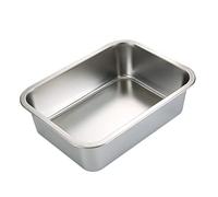 Wedhapy Stainless Steel Litter Box for Cat Rabbit Odor Control Non Stick Litter Tray Extra Large Pan 45x35x10cm Stainless Steel Litter Box Non Stick Litter Box Cat Litter Tray Metal Cat Litter Box