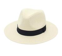 Wedhapy Straw Hat Men, Panama Hat, Wide Brim Straw Panama Roll up One Size Fedora Beach Sun for Women Men