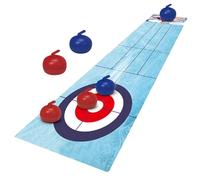 Wedhapy Table Top Curling Game Tabletop Curling Game with 6PCS Mini Curling Balls Interactive Puck Game Portable Funny Family Party Games for Kids 3+ and Adults, As Show