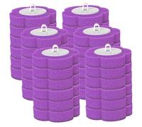 Wedhapy Toilet Brush Replacement Disposable Toilet Cleaning System Refills, 36PCS Brush Head, Flat-shape Portable Replacement for Loo Bathroom Purple