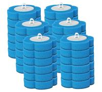 Wedhapy Toilet Brush Replacement Disposable Toilet Cleaning System Refills, 36PCS Brush Head, Flat-shape Portable Replacement for Loo Bathroom Blue