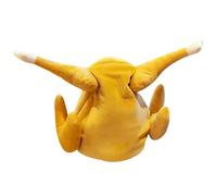 Wedhapy Turkey Hat Singing Leg Swinging Size Adjustable Plush Roasted Chicken Hat Battery Powered 2 Mode Funny Hats for Halloween Thanksgiving, No Battery