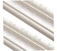 Wedhapy Wallpaper Border Wall Borders Peel and Stick Moulding Wall Trim Self Adhesive Foam Border Molding Trim 3D Waterproof Wall Edge Sticker 2.35m 2PCS Style 2