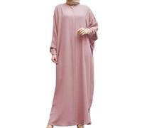 Wedhapy Women's Muslim Prayer Dress, Maxi, One Size, Solid Color, Long Sleeve, Button Closure, Spring/Summer