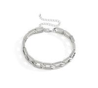 Wedity Chunky Chain Necklace Punk Style Thick Chain Cuban Link Chain Hip Hop Choker Necklaces Jewelry for Women Girls (Silver)