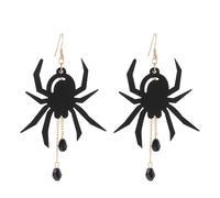 Wedity Halloween Drop Earrings, Gothic Skull Skeleton Black Spider