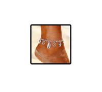 Wedity Shell Sea Star Turtle Wave Ankle Bracelet for Women Anklets Boho Beach Anklets Foot Chains Adjustable, Taglia Unica, Metal, No Gemstone