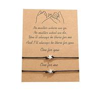 Wedity Star Bracelet Love Sunflower Beaded Handmade Wax Line Braided Bracelet Adjustable Friendship Hand Accessories,Mother's Day,Valentine's Day Gift (Star)