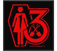 Wednesday 13 Casket Woven Standard Patch (One Size) (Black/Red)