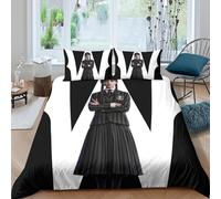 Wednesday 3D Printed Duvet Cover Set Bedding Set,Hidden Zipper Microfiber Soft Comforter Cover,Boys Bedding Set Addams Quilt Cover Double(200x200cm)