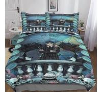 Wednesday Addams Duvet Cover Sets 3 PCS Hotel Quality Quilt Cover Bedding Set Bed Covers with Pillowcases with Zipper Closure Hypoallergenic Soft Breathable Microfiber King（220x240cm）