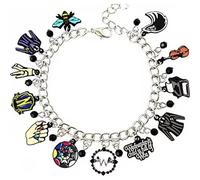 Wednesday Addams Family Charm Bracelet, Adjustable Chain Jewelry Halloween Gifts