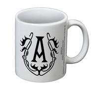 Wednesday Addams Family Crest Mug White/black (One Size)